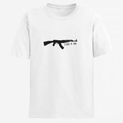 T shirt AK 7.62x39 Blanc