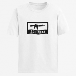 T shirt AR15 M4 M16 223 rem Blanc