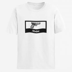 T shirt Glock 9mm Blanc