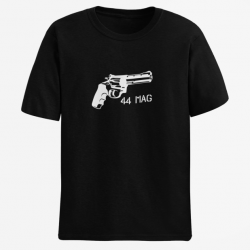 T shirt Revolver 44 mag Noir