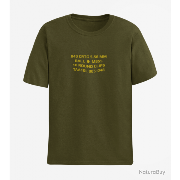 T shirt CAISSE MUNITIONS 5.56 Army