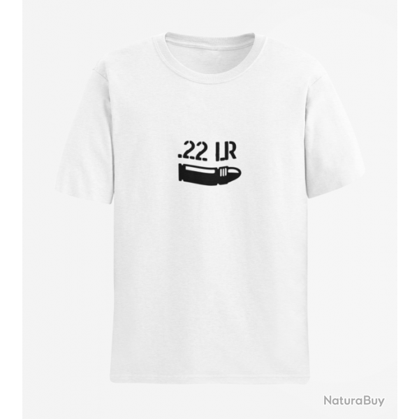 T shirt CARTOUCHE 22LR Blanc