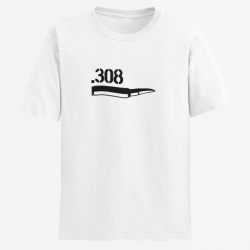 T shirt CARTOUCHE 308win Blanc
