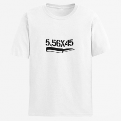 T shirt CARTOUCHE 5.56 Blanc