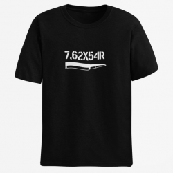 T shirt CARTOUCHE 7.62x54r Noir