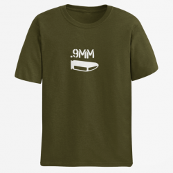 T shirt CARTOUCHE 9mm Army Blanc