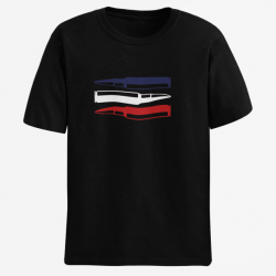 T shirt CARTOUCHES Drapeau Français Noir