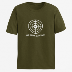 T shirt TIR SPORTIF Mon Groupe de Thérapie Army Blanc