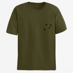 T shirt Impact de balles Coeur Army Noir
