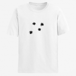 T shirt IMPACTS DE BALLES Blanc