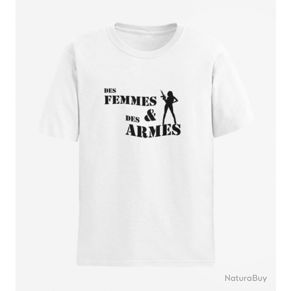 T shirt DES FEMMES DES ARMES Blanc