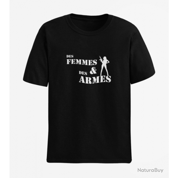 T shirt DES FEMMES DES ARMES Noir