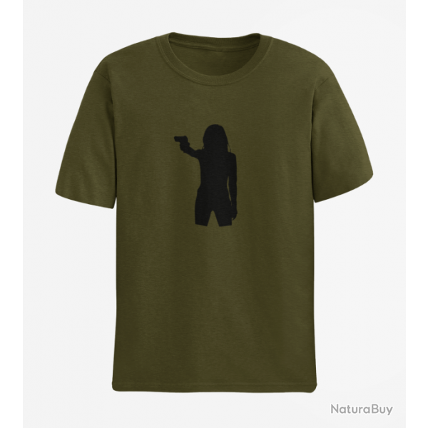T shirt FEMME Arme de Poing Army Noir