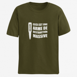 T shirt ARME DE DESTRUCTION MASSIVE Army Blanc