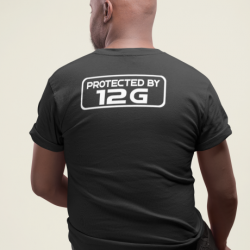 T shirt PROTECTED BY 12G Dos Noir