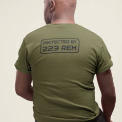 T shirt PROTECTED BY 223 Dos Army Noir
