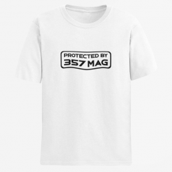 T shirt PROTECTED BY 357 MAG Blanc