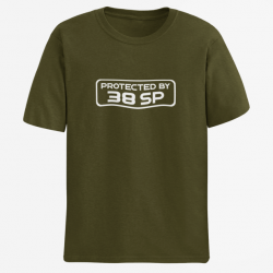 T shirt PROTECTED BY 38 Special Army Blanc