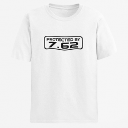T shirt PROTECTED BY 7.62 Dos Army Noir