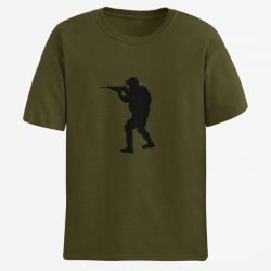 T shirt MILITAIRE AR15 Army Noir