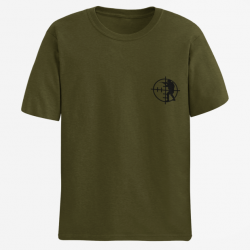 T shirt Militaire Viseur Coeur Army Noir
