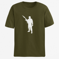 T shirt MILITAIRE M16 Army Blanc