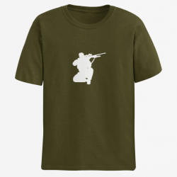 T shirt SNIPER SOLDAT Army Blanc