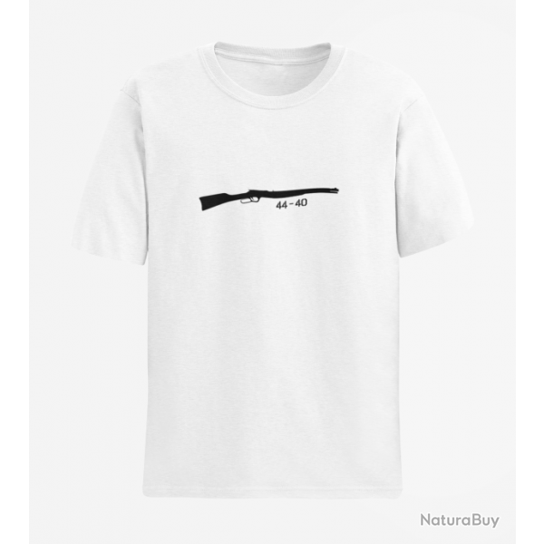 T shirt Armes Carabine  levier sous garde 44 40 Blanc