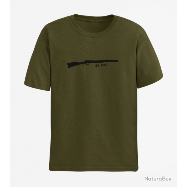 T shirt Armes Carabine  levier sous garde 44 mag Army Noir