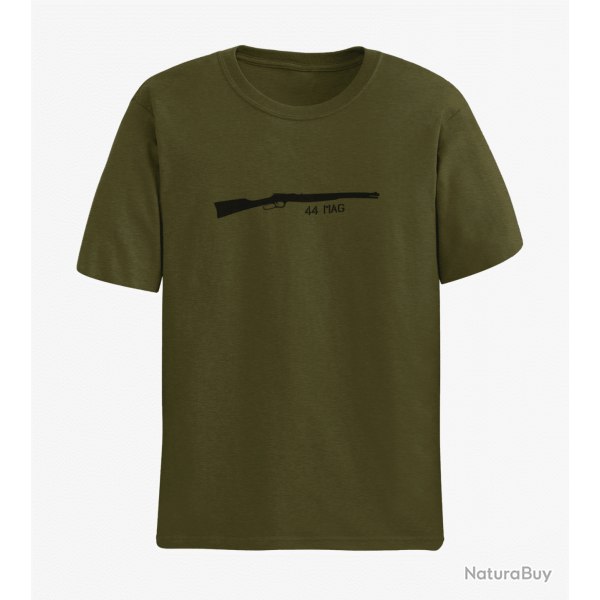 T shirt Armes Carabine  levier sous garde 44 mag Army Noir