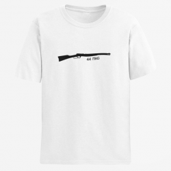 T shirt Armes Carabine à levier sous garde 44 mag Blanc