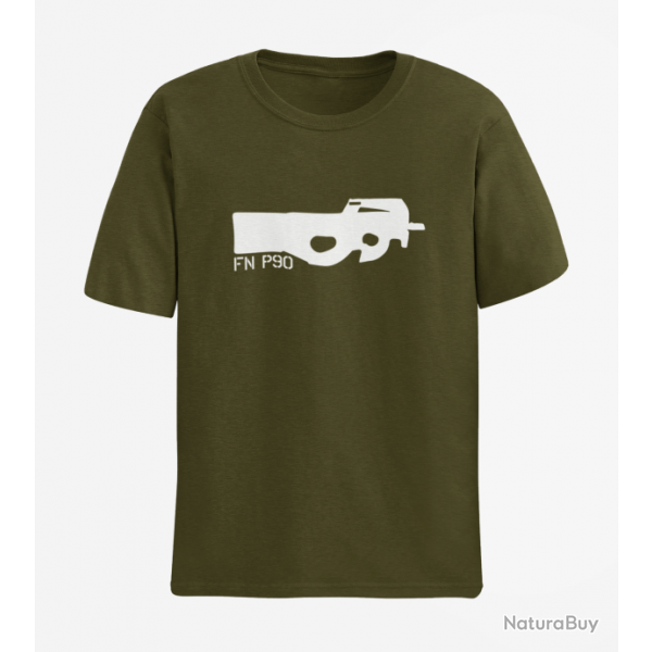 T shirt Armes FN P90 Army Blanc