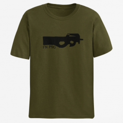 T shirt Armes FN P90 Army Noir