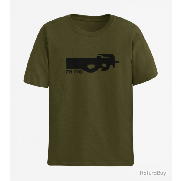 T shirt Armes FN P90 Army Noir