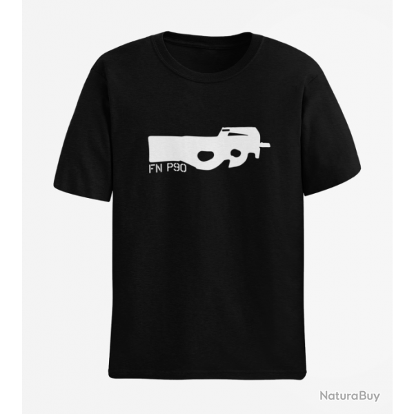 T shirt Armes FN P90 Noir