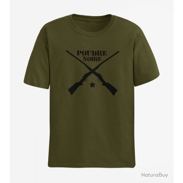 T shirt Armes Fusils poudre noire Army Noir