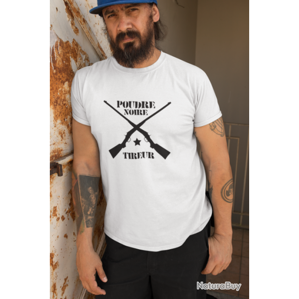 T shirt Armes Fusils poudre noire Tireur