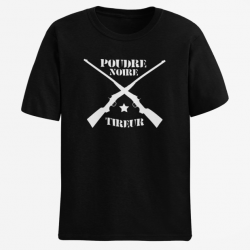 T shirt Armes Fusils poudre noire Tireur Noir