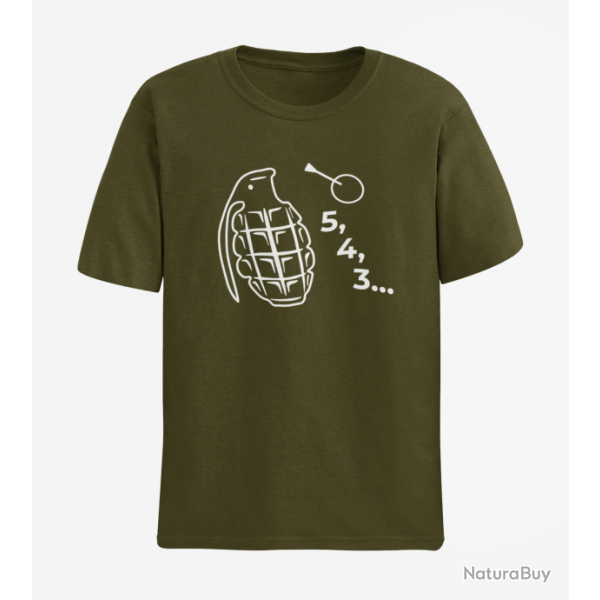 T shirt Armes Grenade 2 Army Blanc