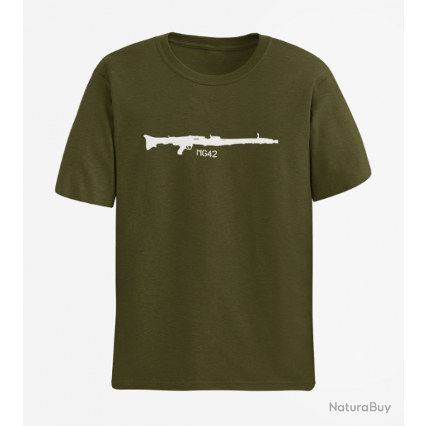 T shirt Armes MG42 Army Blanc