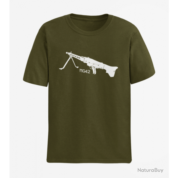 T shirt Armes MG42 2 Army Blanc