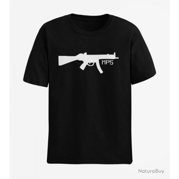 T shirt Armes MP5 Noir