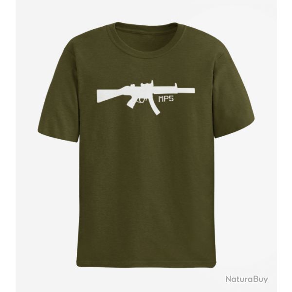 T shirt Armes MP5 2 Army Blanc