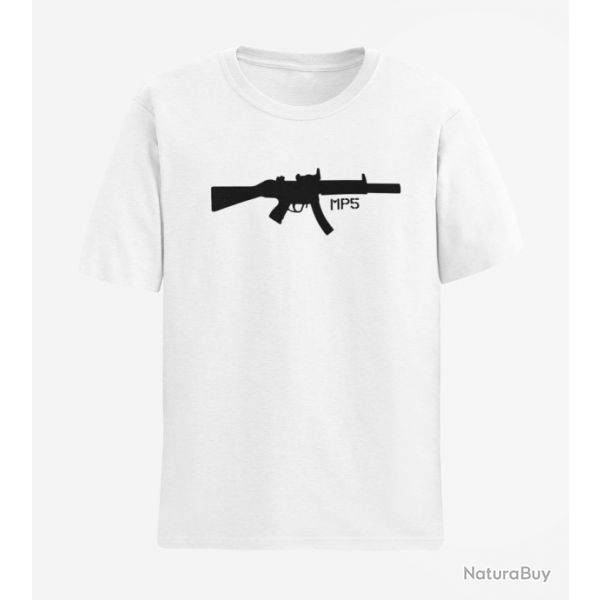 T shirt Armes MP5 2 Blanc