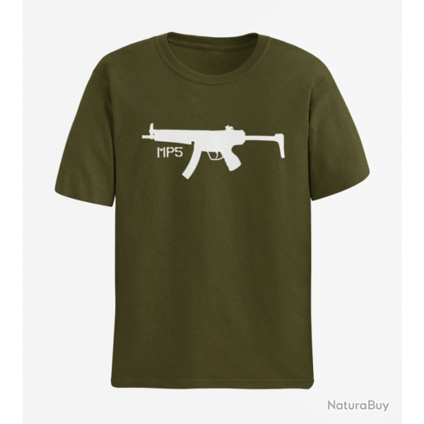 T shirt Armes MP5 3 Army Blanc