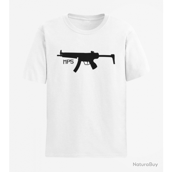 T shirt Armes MP5 3 Blanc