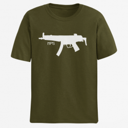 T shirt Armes MP5 4 Army Blanc