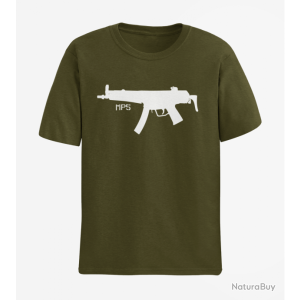 T shirt Armes MP5 4 Army Blanc