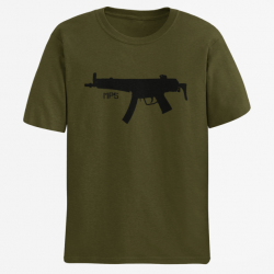 T shirt Armes MP5 4 Army Noir