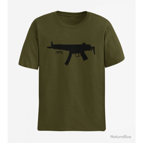 T shirt Armes MP5 4 Army Noir